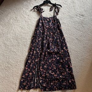 Old Navy Floral Maxi/midi Dress - Navy and Pink